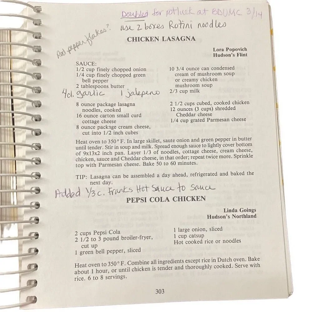VTG New & Improved 2nd Edition POT-LUCK For 33,000 Hudson's Dayton 1993 Cookbook